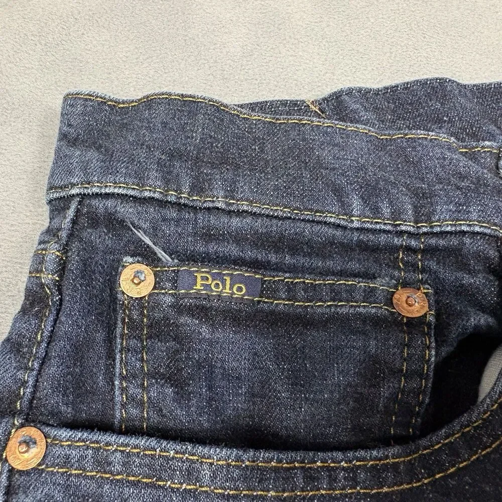 Polo Ralph Lauren Mens Size 34 Classic Fit Jeans Dark Wash Straight Leg Denim